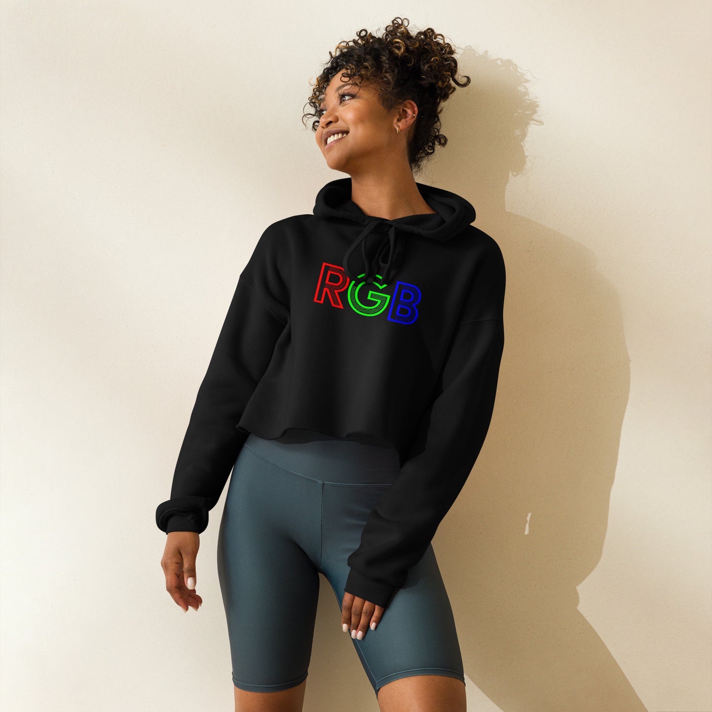 RGB Crop Hoodie