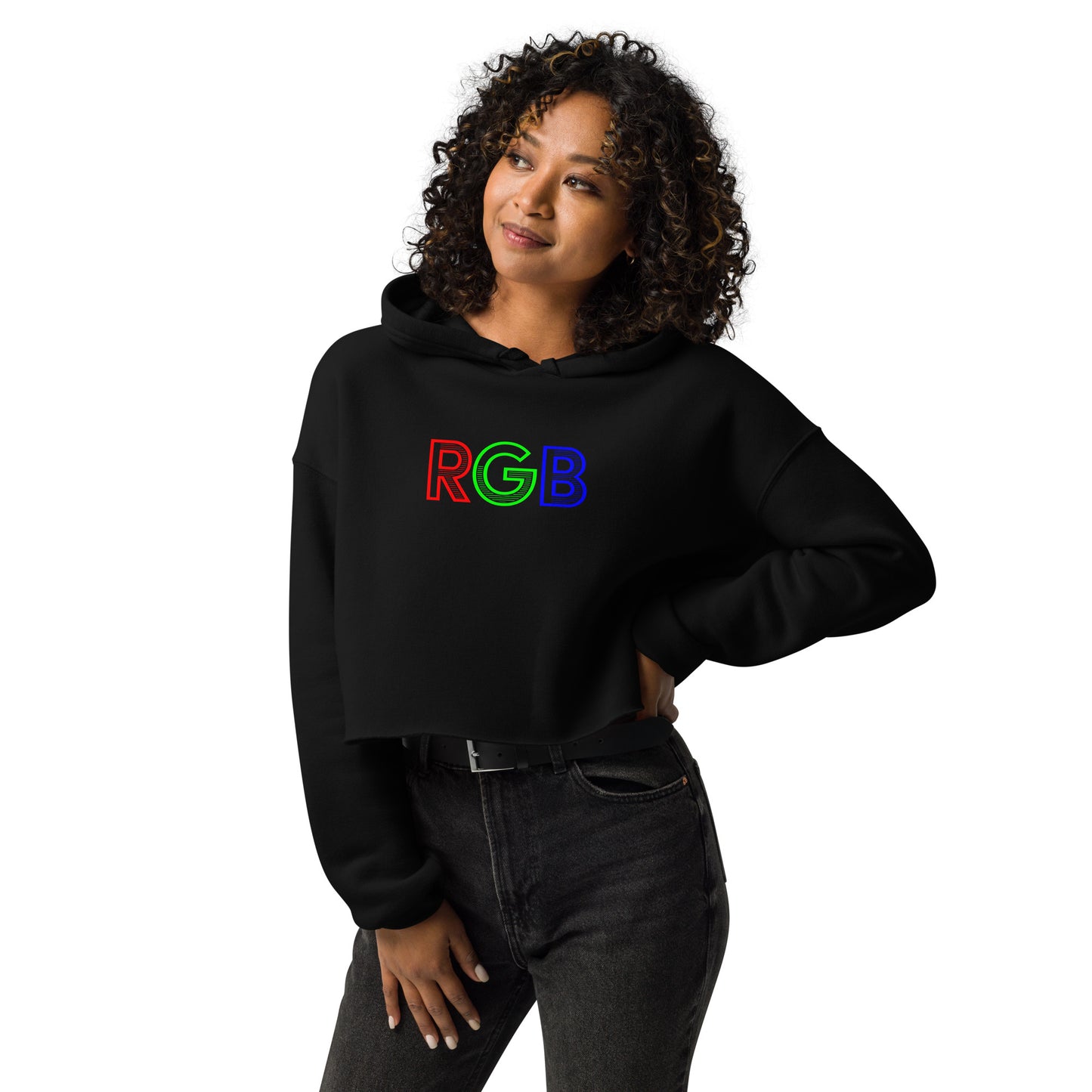 RGB Crop Hoodie